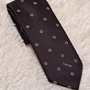 Lanvin Men's Brown Silk Tie